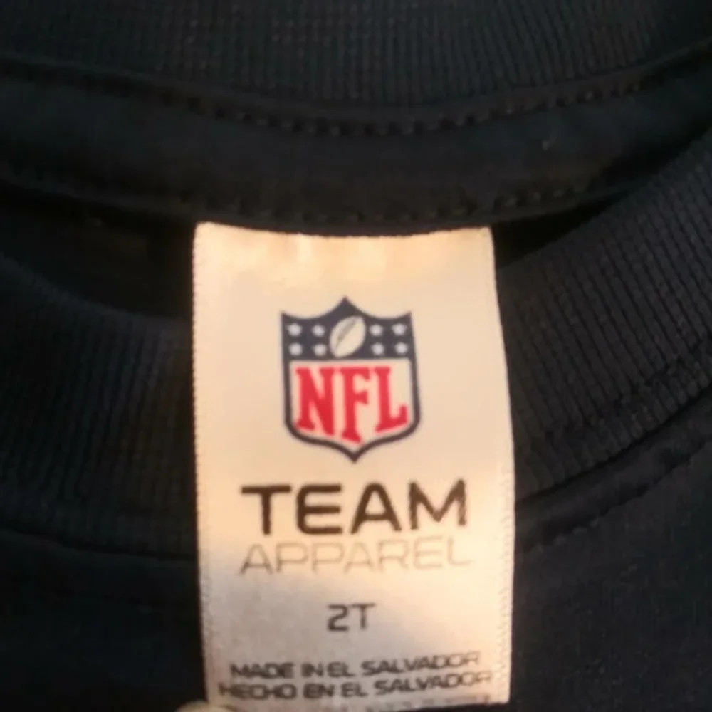 NFL Team Apparel boys size 2T Denver Broncos navy blue and white shirt